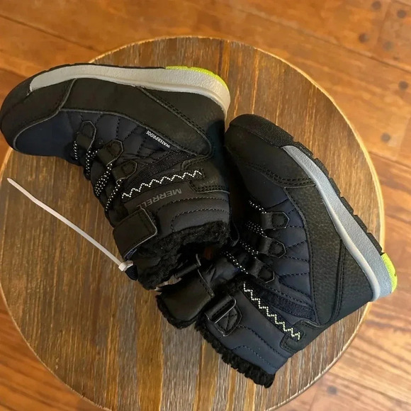 Merrell Snow Crush 3.0 Navy Green Waterproof Boot Toddler Size 7 NWOB - Picture 4 of 6